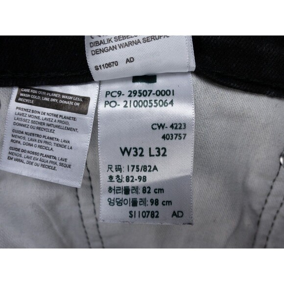 Levis 502 Jeans Mens 32x32 Actual 33x31 Black Tapered Fit Stretch Denim Preppy - Picture 2 of 15